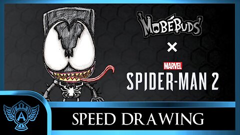 Speed Drawing: MobéBuds - Spider-Man 2 PS5: Venom | A.T. Andrei Thomas #Drawing