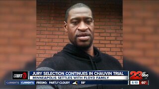 Jury selection continues in Chauvin trial, Minneapolis settles with Floyd family