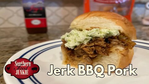 Jerk BBQ Pork tenderloin sliders in the crock-pot