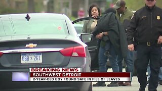 Missing 2-year-old boy found safe in pile of leaves
