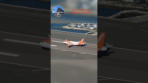 G-EZFI Taxis to Runway at Gibraltar Airport (fast speed)