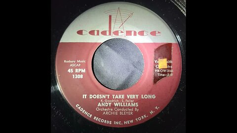 Andy Williams - It Doesn't Take Very Long