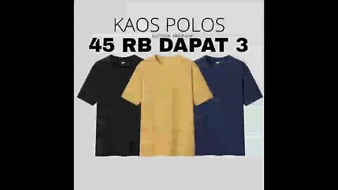 PAKET 3 KAOS POLOS KAOS PRIA WANITA KAOS MURAH