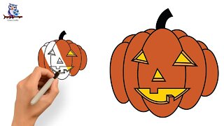How to Draw a Pumpkin - Halloween Art
