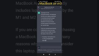 Why I buy MacBook air m3 ? Chat Gpt Answer me #chatbot #review #shorts