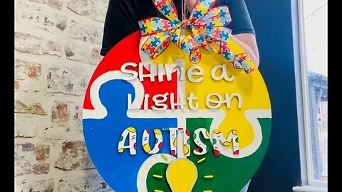 Shine A Light On Autism| Door Hanger Kit| DIY Wood Paint