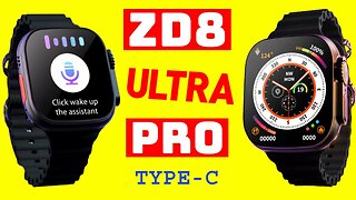 ZD8 ULTRA PRO TYPE-C smartwatch atualização upgrade ZD8 Ultra Max Zordai pk HK8 HK9 HK10