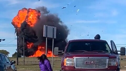 Dallas airshow disaster caught on video as planes collide in mid-air