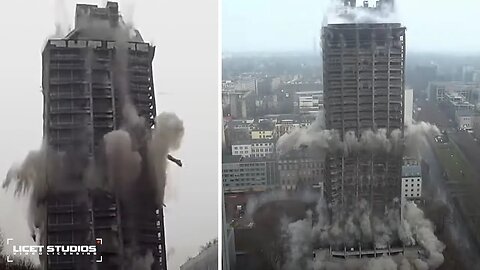 116M SKYSCRAPER BLOWN TO THE GROUND IN SECONDS | CONTROLLED DEMOLITION
