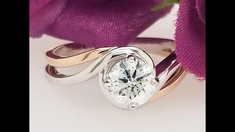 Gorgeous .96 ct. lab grown diamond solitaire engagement ring