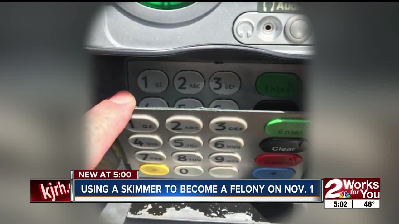 Using a skimmer to become a felony Nov. 1