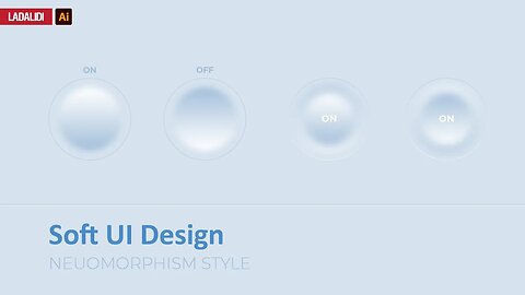 How to Create Soft UI Design with Neuomorphism Style in Adobe Illustrator Part 3