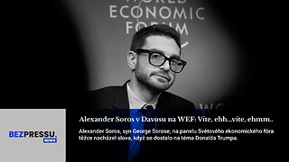 Alexander Soros v Davosu na WEF: Víte, ehh...víte, ehmm..