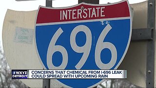 Concerns that chemical from I-696 leak could spread with upcoming rain