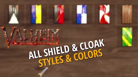 All Shield And Cloak Styles (Color/Pattern) - Valheim