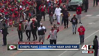 Chiefs fans come from near and far