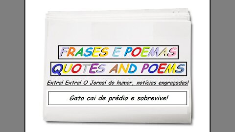 Notícias engraçadas: Gato cai de prédio e sobrevive! [Frases e Poemas]