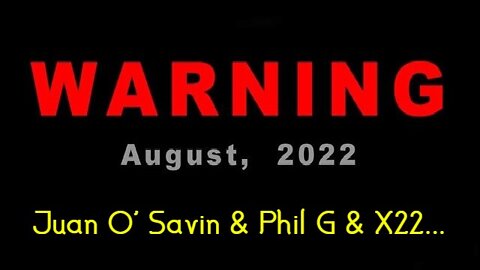 WARNING to all Patriots ~ Juan O' Savin & Phil Godlewski & X22...