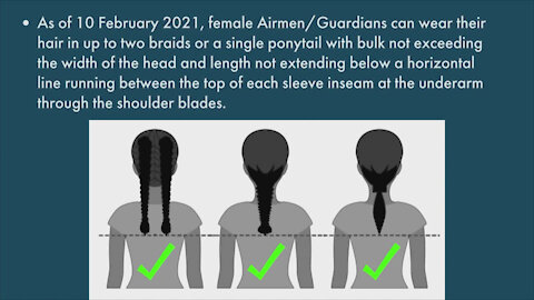 10 Feb 2021: New U.S. Air Force & U.S. Space Force Female Hair Standards