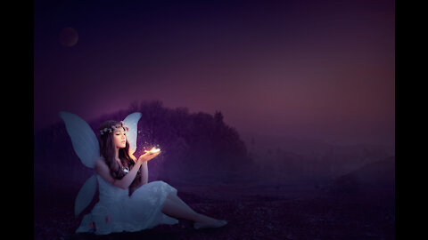 Create Dramatic Night View Of Butterfly With Light &Girl / Dramatic Manipulation /photo. CCLighting/