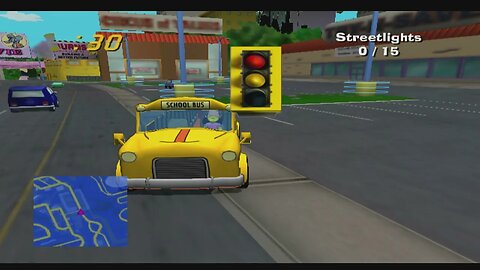 Let's Play The Simpsons Road Rage (PS2/XBOX/GCN 2001) Part 5: Otto's Driving Test