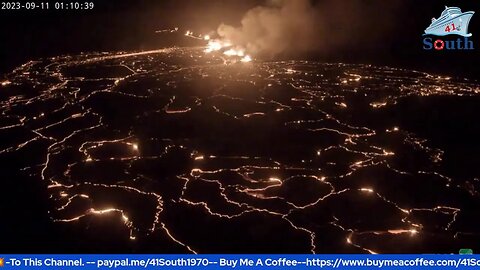 Live In Real Time Kīlauea Volcano, Hawaii (Halemaʻumaʻu crater). 11/09/2023.