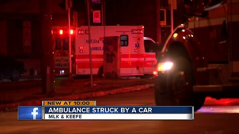 Milwaukee Fire Department ambulance struck by vehicle, minor injuries