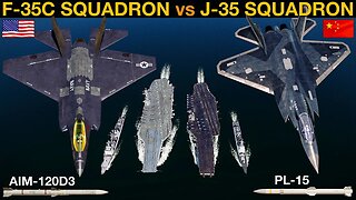 F-35C Squadron vs *NEW* J-35 Gyrfalcon Squadron (5th Gen Naval Battle 107) | DCS