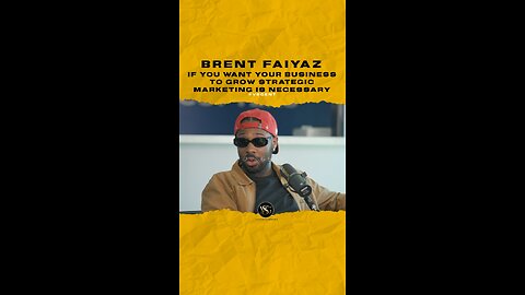 #brentfaiyaz If you want ur business to grow strategic marketing is necessary🎥 @intervalpresents