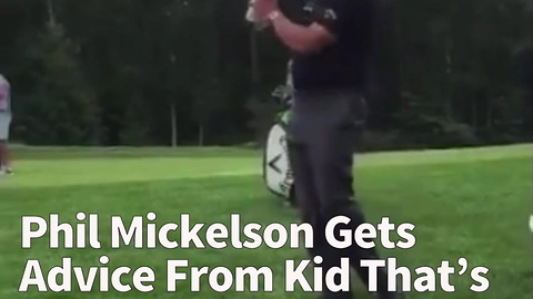 Phil Mickelson Gets Advice From Thats Kid So Good He Can Caddie For Me Anytime