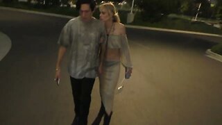 Chase Hudson and Chiara Hovland walk inside Beyonce LA Concert