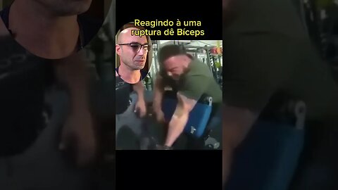 Reagindo à uma ruptura de bíceps na rosca scott￼ #shorts