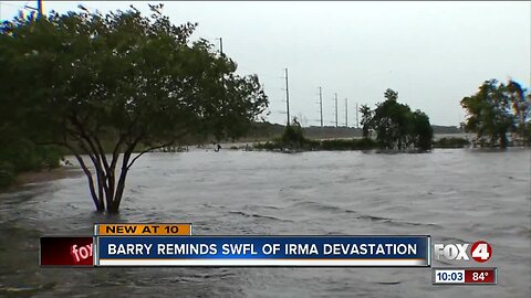 Barry continues to pose flood risk, a reminder of Irma aftermath