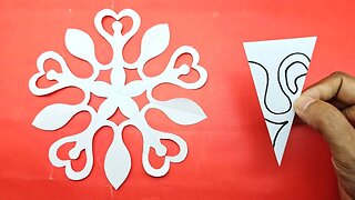 Paper Cutting Snowflake Design ❄️ How to Make Snowflake Out of Paper 🎄 Easy Paper Crafts