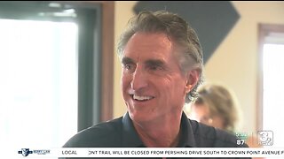 North Dakota Governor Doug Burgum campaigns for president in southwest Iowa Tuesday