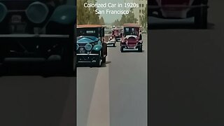 Los Angeles Colorized Cars 1920s improved by AI Technology at @aicolouring ​