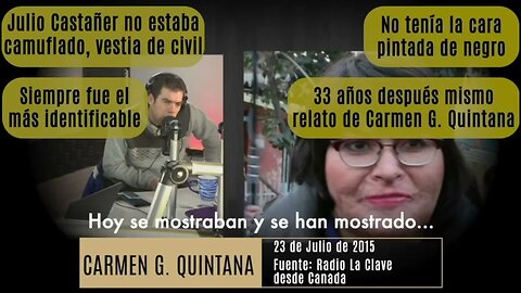 Declaraciones de Carmen Gloria Quintana a medios de TV