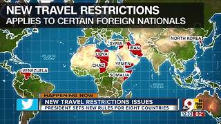 New travel restrictions issues
