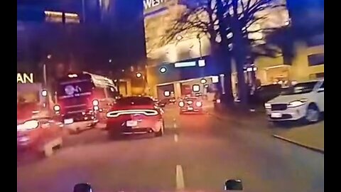 Dashcam Footage reveals Dodge Charger Causing Havoc on City Streets