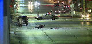 Las Vegas police investigate hit-and-run crash overnight