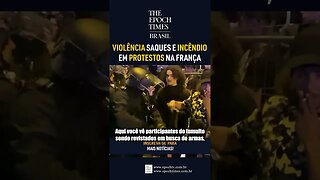 Com milhares de presos e polícias nas ruas, continua o caos e a violência na França #shorts