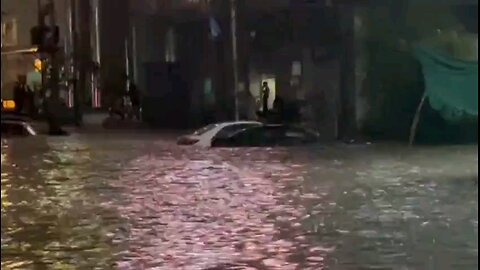 Dangerous Rain....Road shape in river