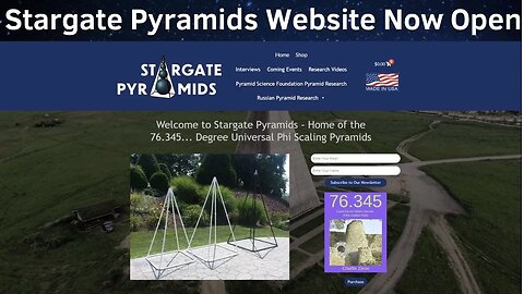 Stargate Pyramids Website Now Open