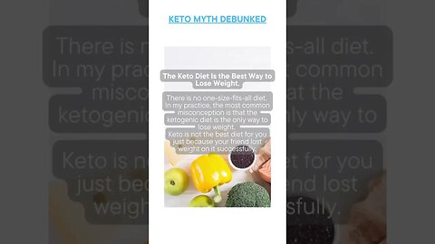 Busted Keto Myth of the Day - The Keto Diet Is the Best Way to Lose Weight.