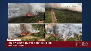 Palm Beach Gardens brushfire now 40% contained