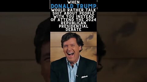 TRUMP CHOOSES TUCKER OVER REPUBLICAN DEBATE Tucker on X Ep. 19: Debate Night with Donald J Trump