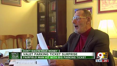 Man valets car in OTR, gets $300 parking ticket