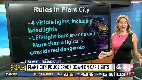 Plant City Police cracking down on illegal vehicle lights