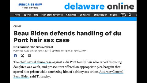 Flashback - Beau Biden defends handling of du Pont heir child rape case