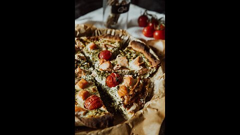 Tomato tart with a cheddar cheese puff pastry #rumble#Viral